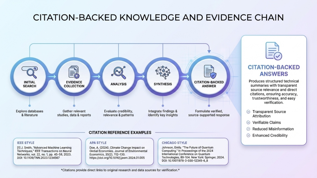 Citation-Backed Knowledge and Evidence Chain